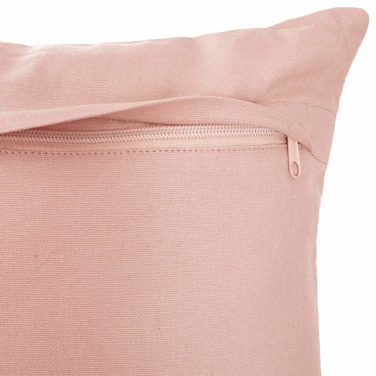 Poduszka dekoracyjna do salonu, sypialni, na kanapę, kolor pastelowy różowy ze wzorem, 50 x 30 cm