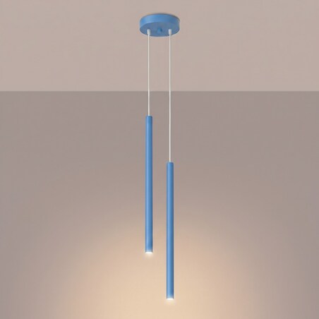 Lampa wisząca PASTELO 2 błękitna