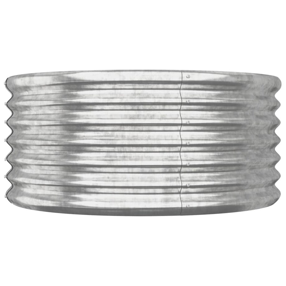 vidaXL Donica ogrodowa, stal ocynkowana, 80x80x36 cm, srebrna