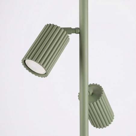 Lampa podłogowa KARBON 3 zielona oliwka