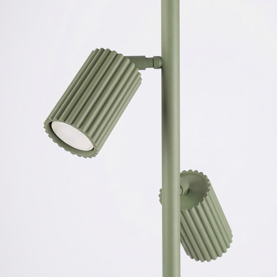 Lampa podłogowa KARBON 3 zielona oliwka