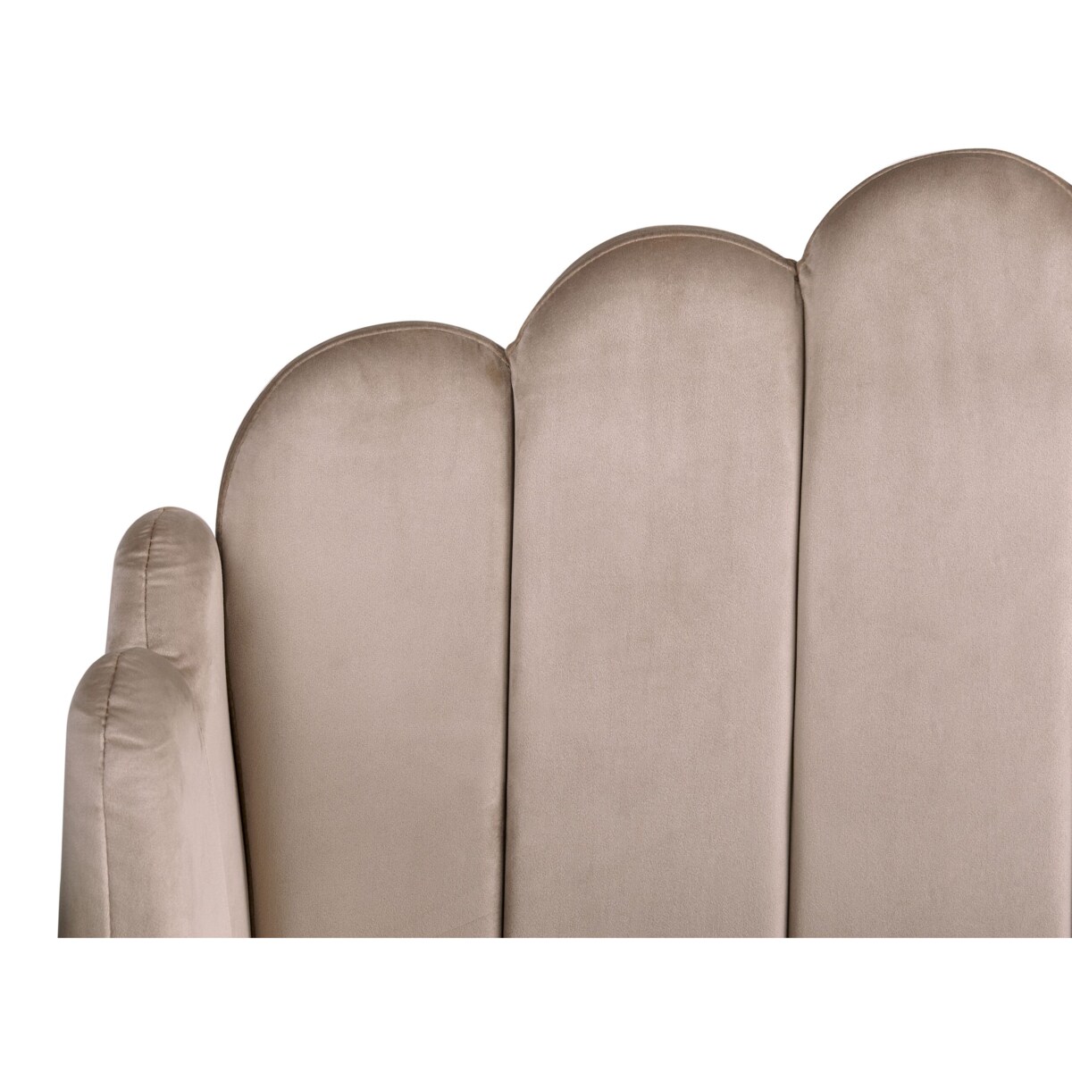 Łóżko Welur AMBILLOU 140 x 200 cm Beżowoszary