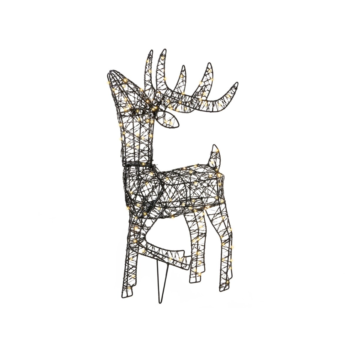 Dekoracja ogrodowa LED RAVSJON Renifer 58 cm Czarny