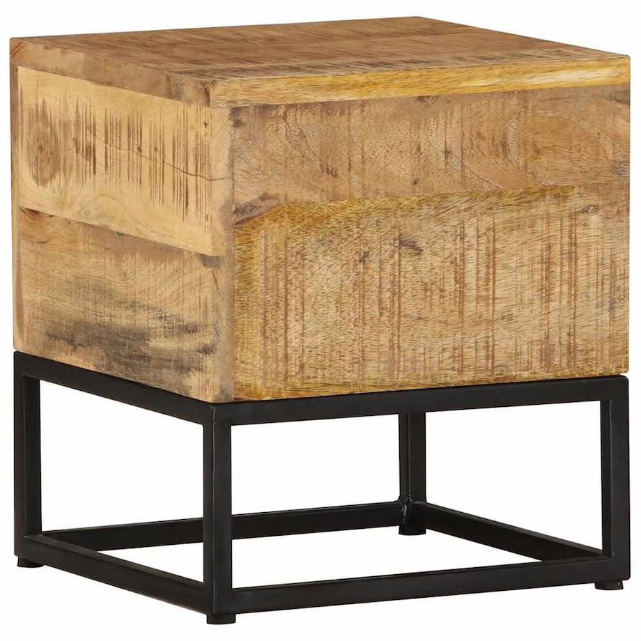 vidaXL Stolik boczny, 30x30x33 cm, surowe drewno mango