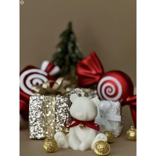 Świeca sojowa ozdobna Świąteczny Miś / Christmas Bear