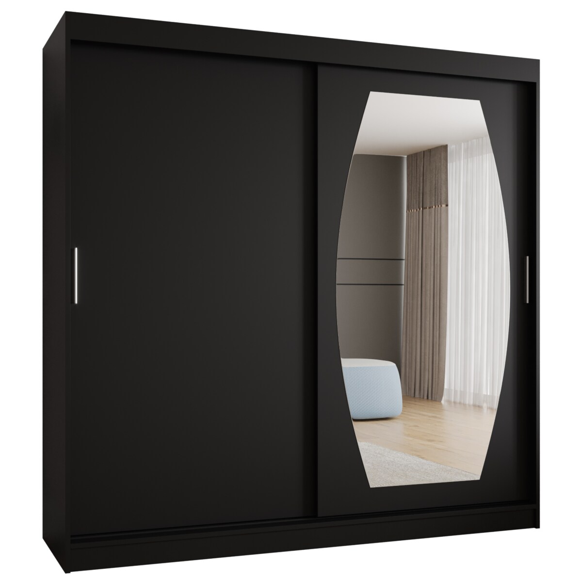 Szafa przesuwna ROSSA 200 czarny