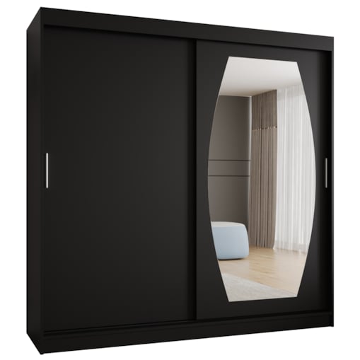 Szafa przesuwna ROSSA 200 czarny