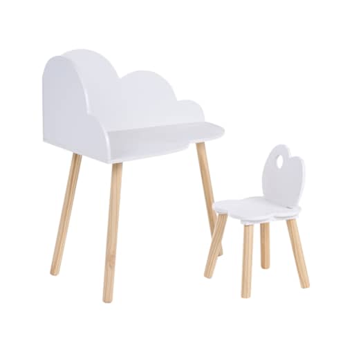Stolik z krzesełkiem dla dzieci CLOUDY Biały