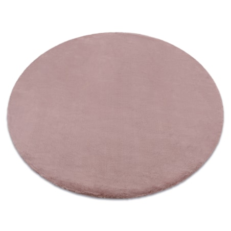 Dywan BUNNY koło róż IMITACJA FUTRA koło 80 cm
