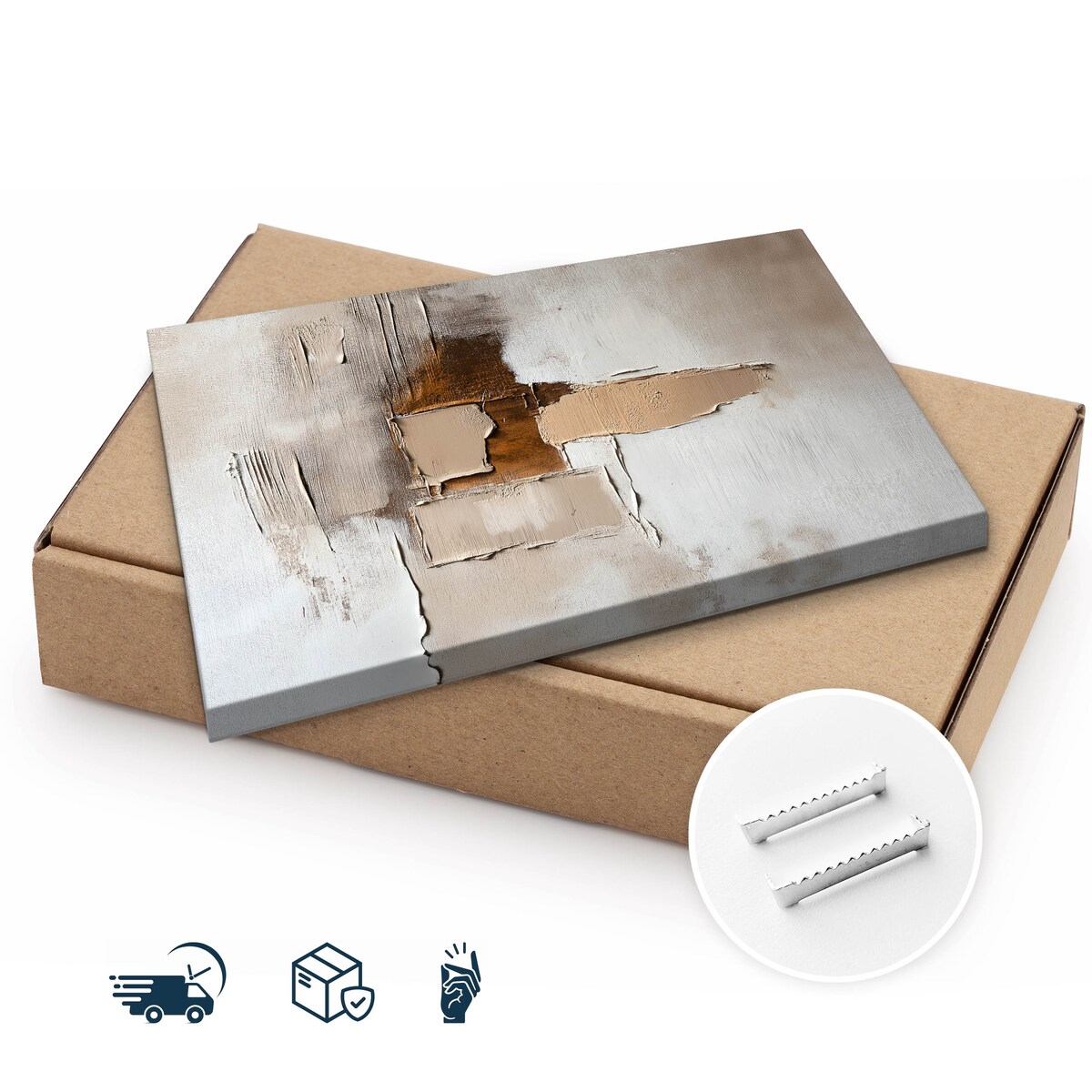 Obraz Canvas Do Salonu Abstrakcja Sztuka Współczesna Imitacja Farby 70x50cm