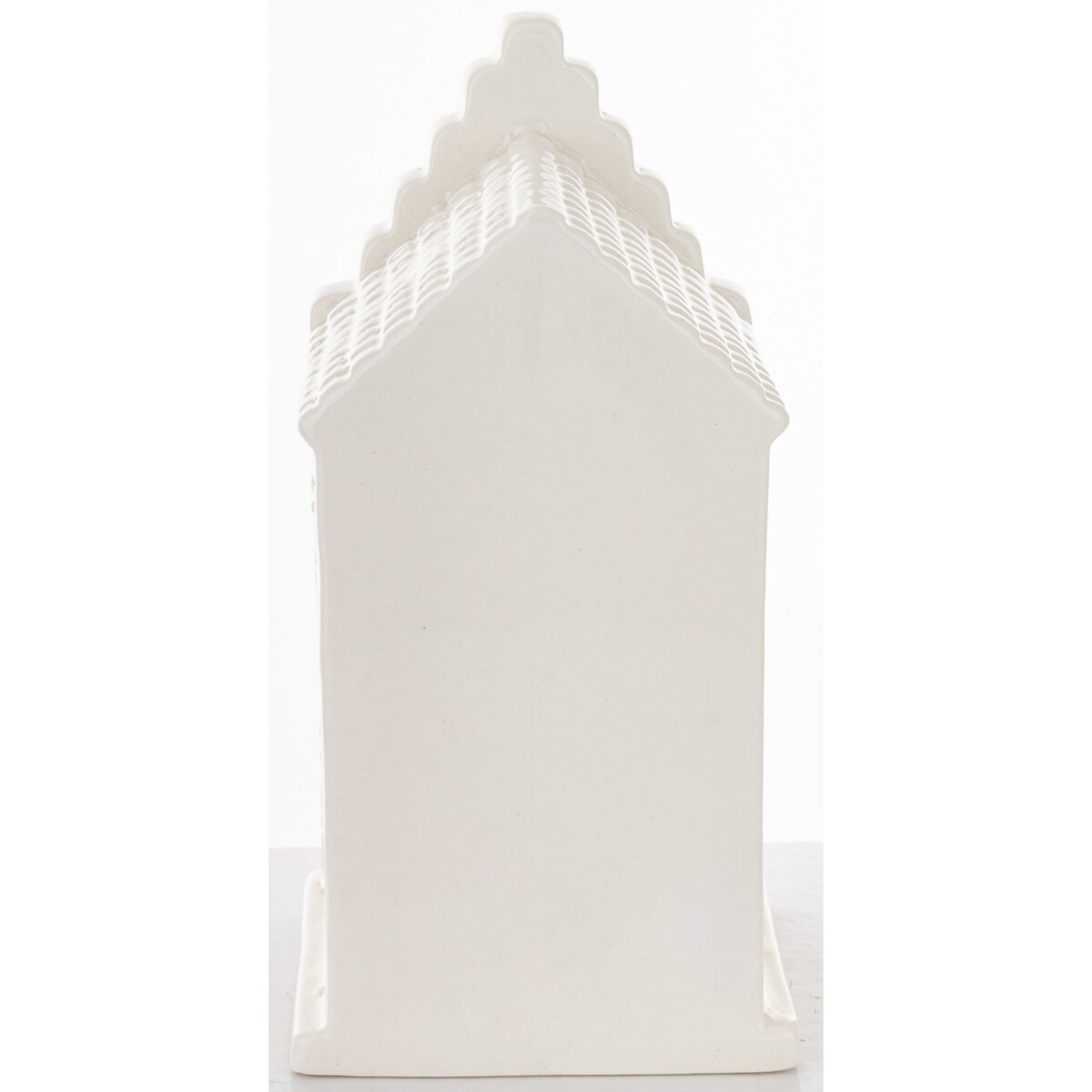 Ceramiczny biały domek LED 15,5x8 cm ADANIK