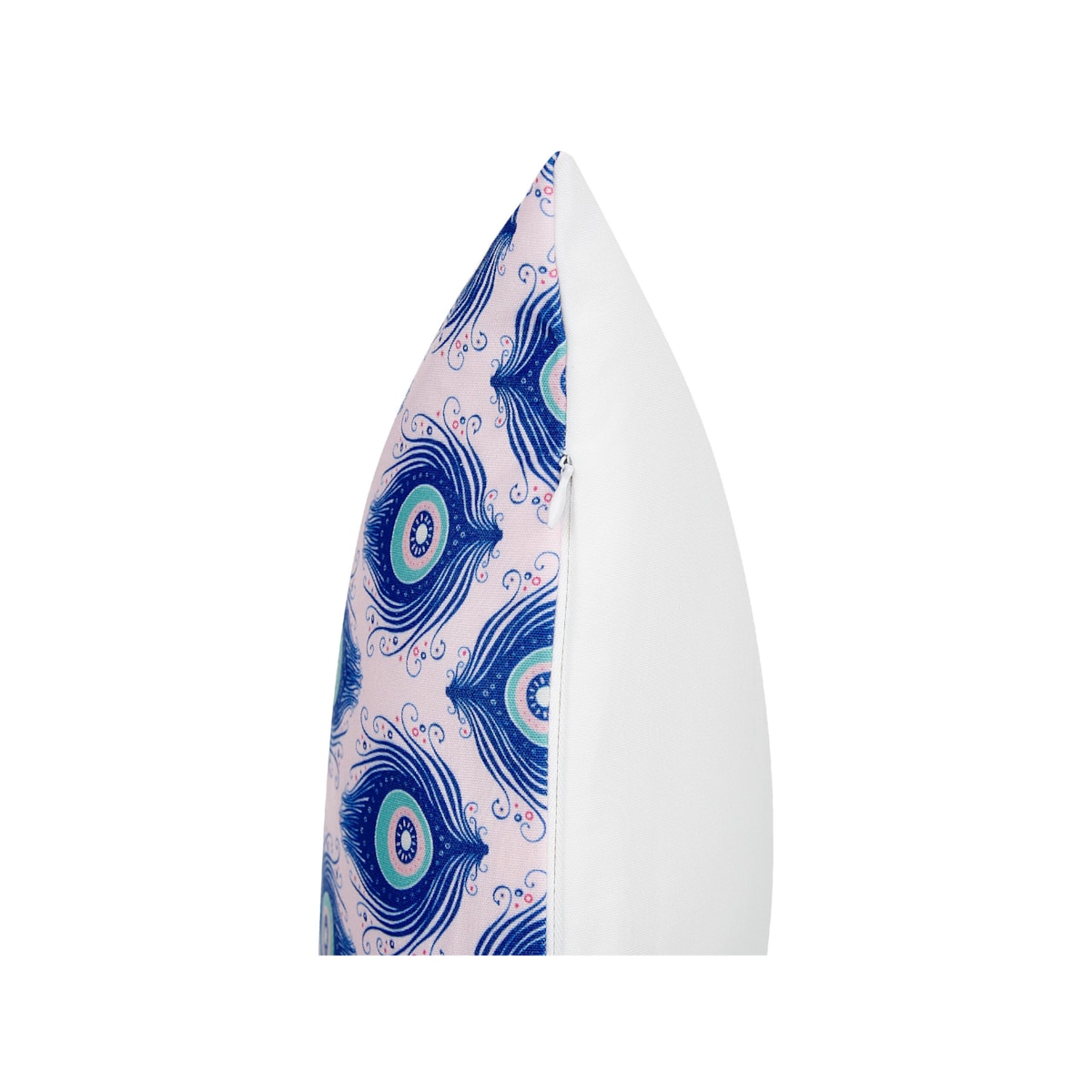 2 poduszki ogrodowe w pawie oczka 40 x 60 cm niebieski z różowym CERIANA