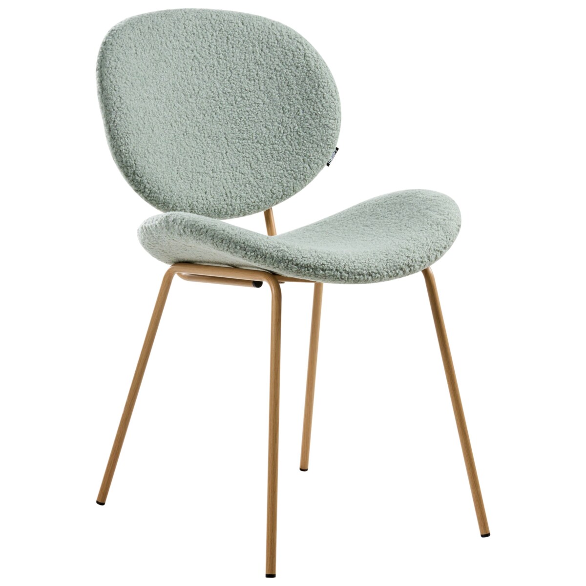 Zestaw 2 krzeseł do jadalni LUANA Boucle Jasnozielony