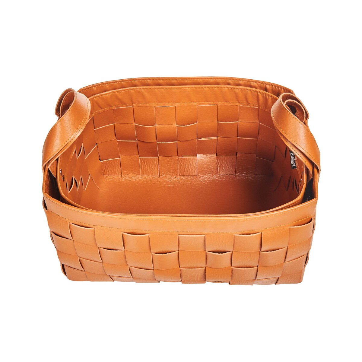 Zestaw 2 koszy z ekoskóry złoty brąz SIPPAR