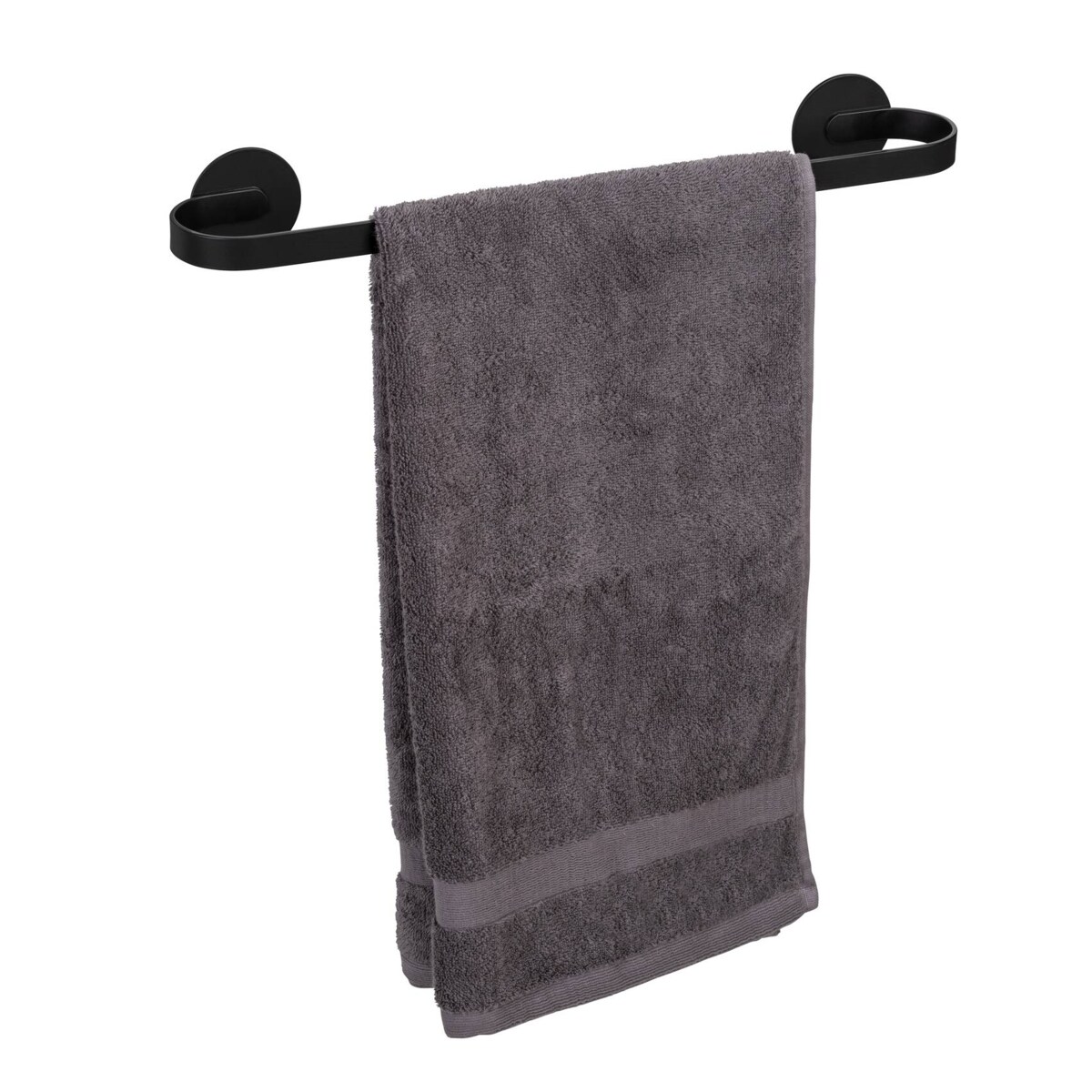 Aluminiowy drążek na ręczniki 40 cm BIVIO, montaż bez wiercenia