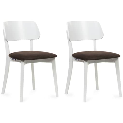KONSIMO VINIS nowoczesne krzesła drewniane 2 sztuki w kolorze brązowym