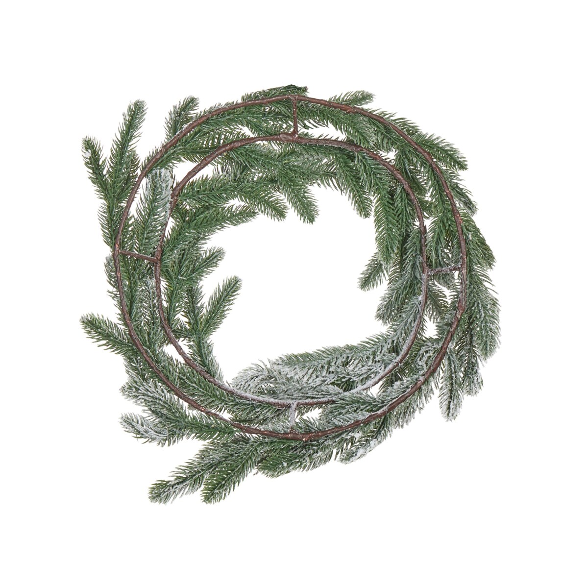 Dekoracyjny wieniec świąteczny ze światełkami 45 cm zielony ALBINI