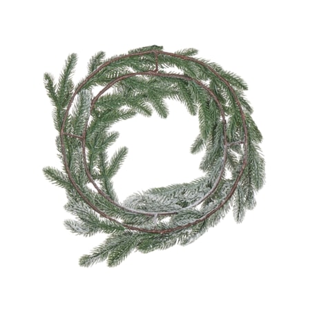 Dekoracyjny wieniec świąteczny ze światełkami 45 cm zielony ALBINI