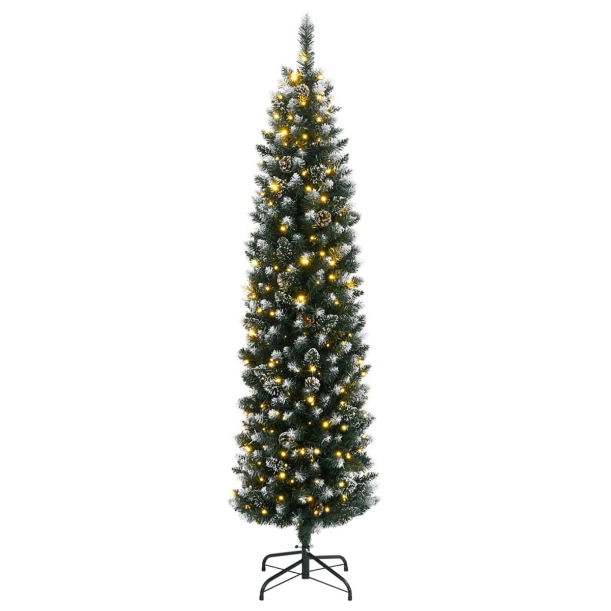 vidaXL Sztuczna, smukła choinka, 300 LED, 210 cm