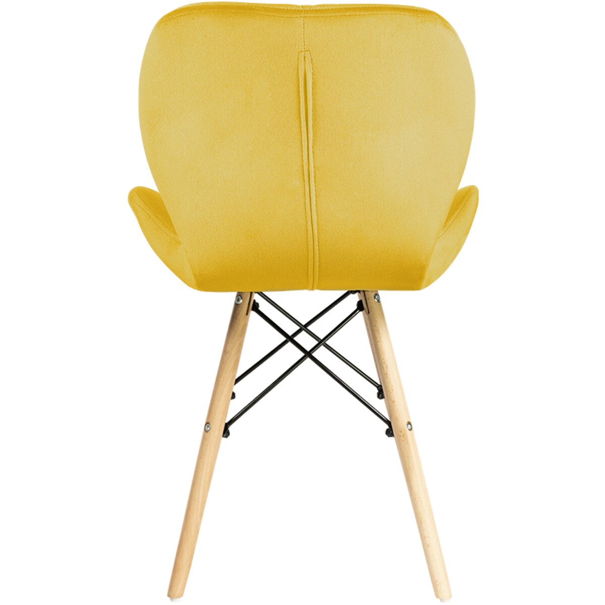 Krzesło tapicerowane do salonu nowoczesne skandynawskie pikowane welurowe