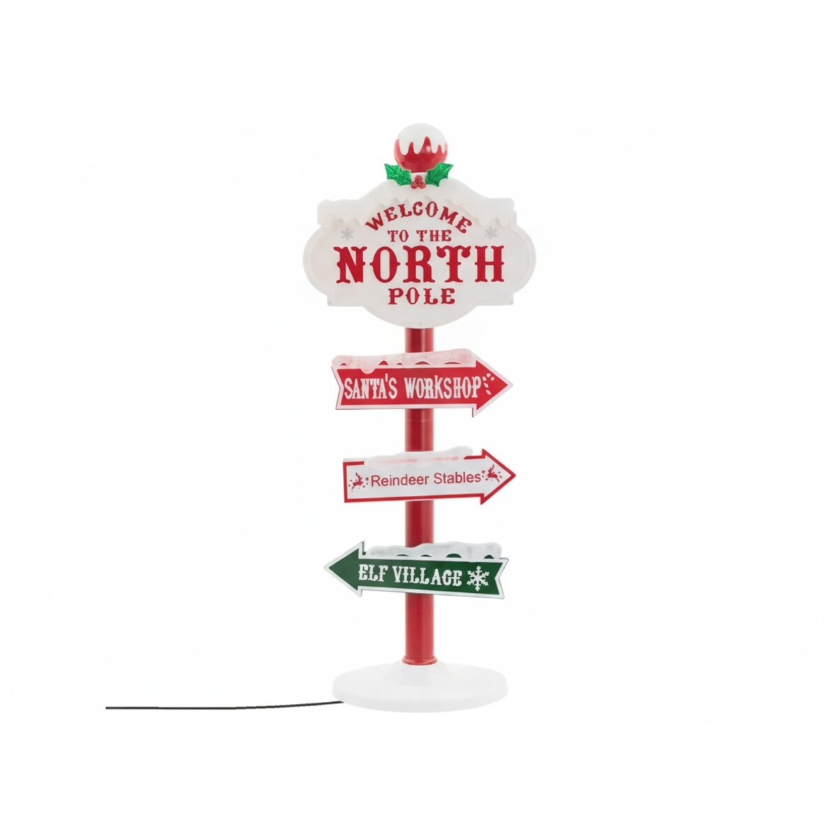 Świąteczna dekoracja zewnętrzna LED - Drogowskaz 95 cm