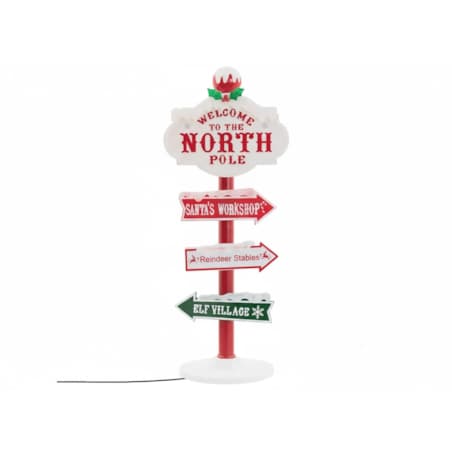 Świąteczna dekoracja zewnętrzna LED - Drogowskaz 95 cm