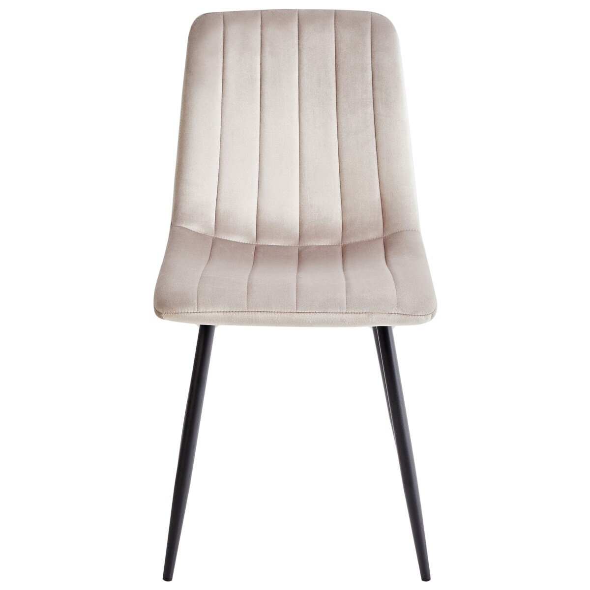 Zestaw 4 krzeseł do jadalni KALISPELL Welur Beżowy