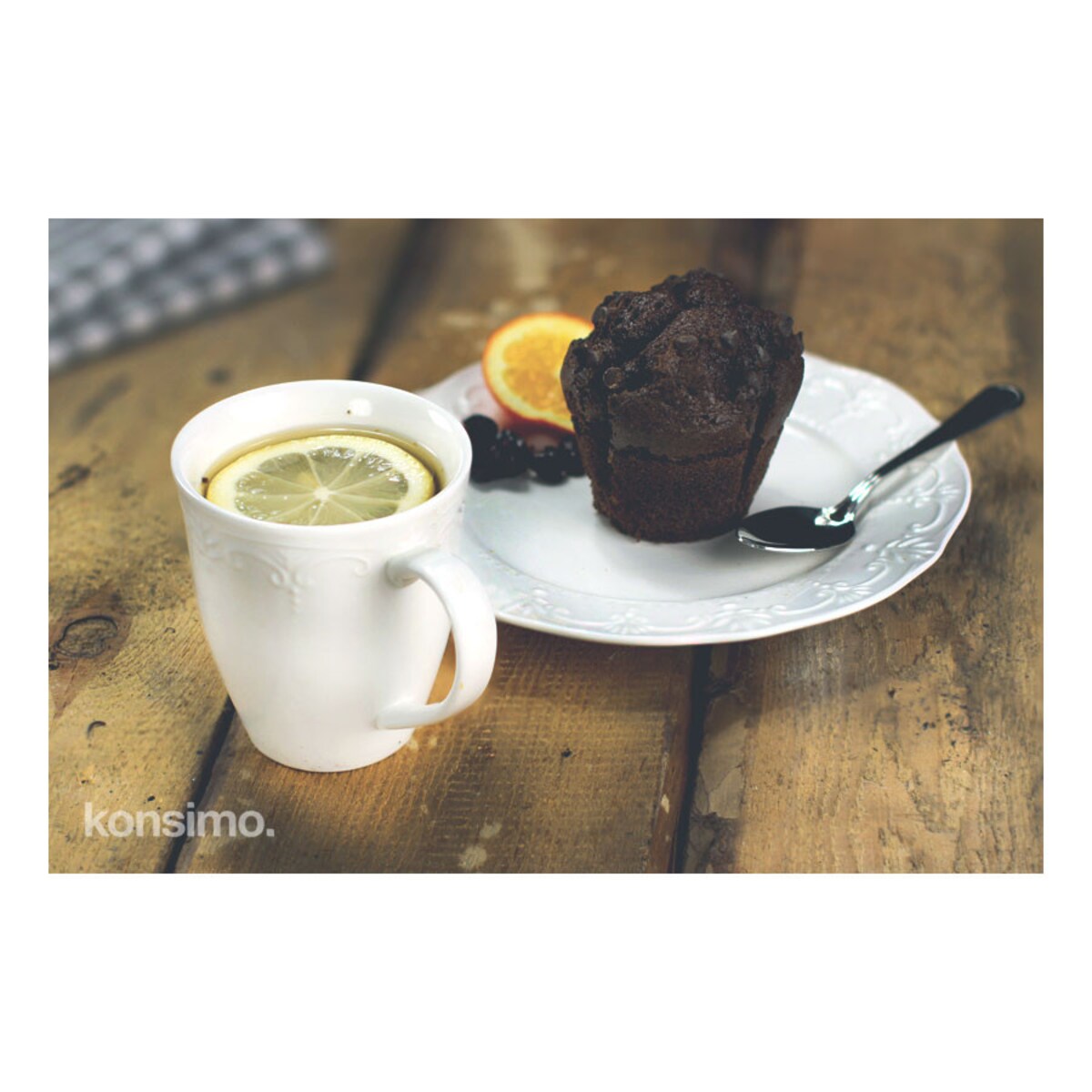 Konsimo SOLANA Talerz deserowy, kremowy