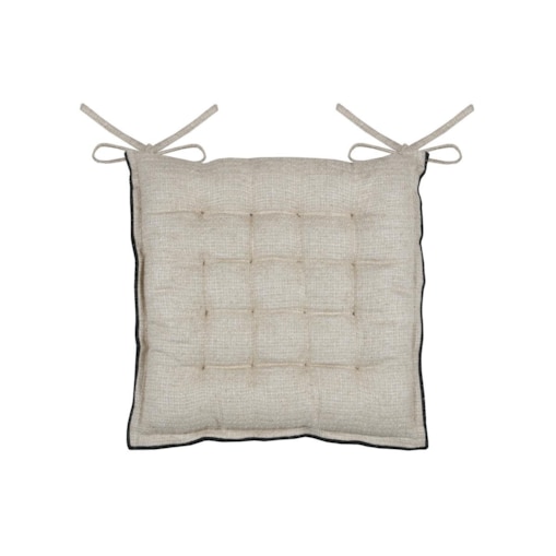 Pikowana poduszka na krzesło, wiązanie, ALINE, 38 x 38 cm