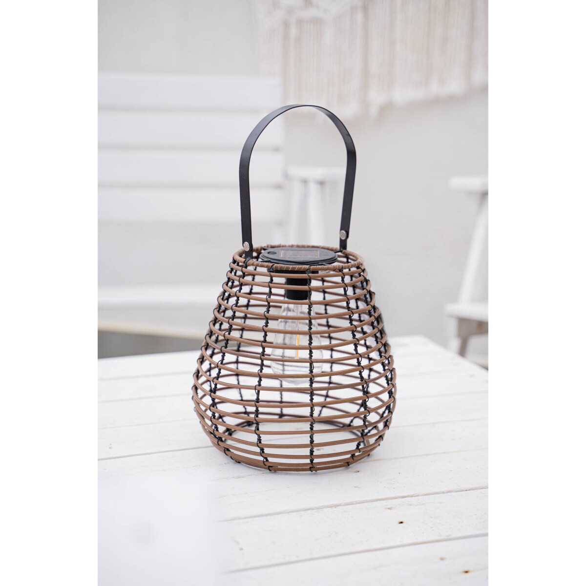 Lampion solarny Viky, metalowy, wys. 26 cm