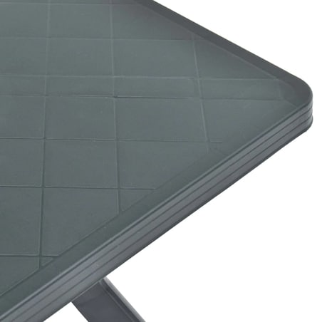 vidaXL Stolik bistro, zielony, 70x70x72 cm, plastikowy