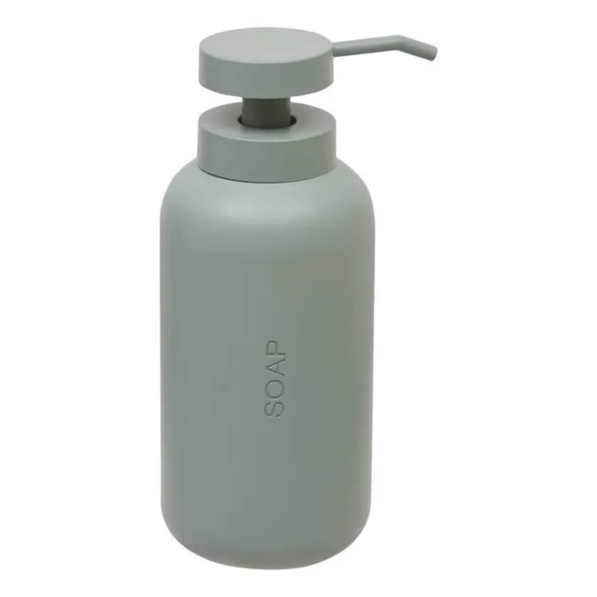 Dozownik na mydło, poliresing, szaro-miętowy, 500 ml