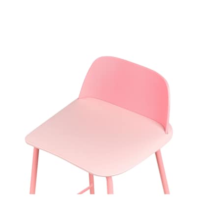 Zestaw 4 krzeseł barowych różowy MORA II