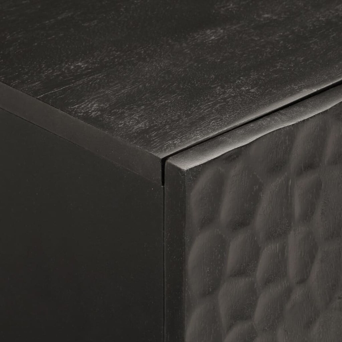 vidaXL Szafka pod telewizor, czarna, 105x33x46 cm, lite drewno mango