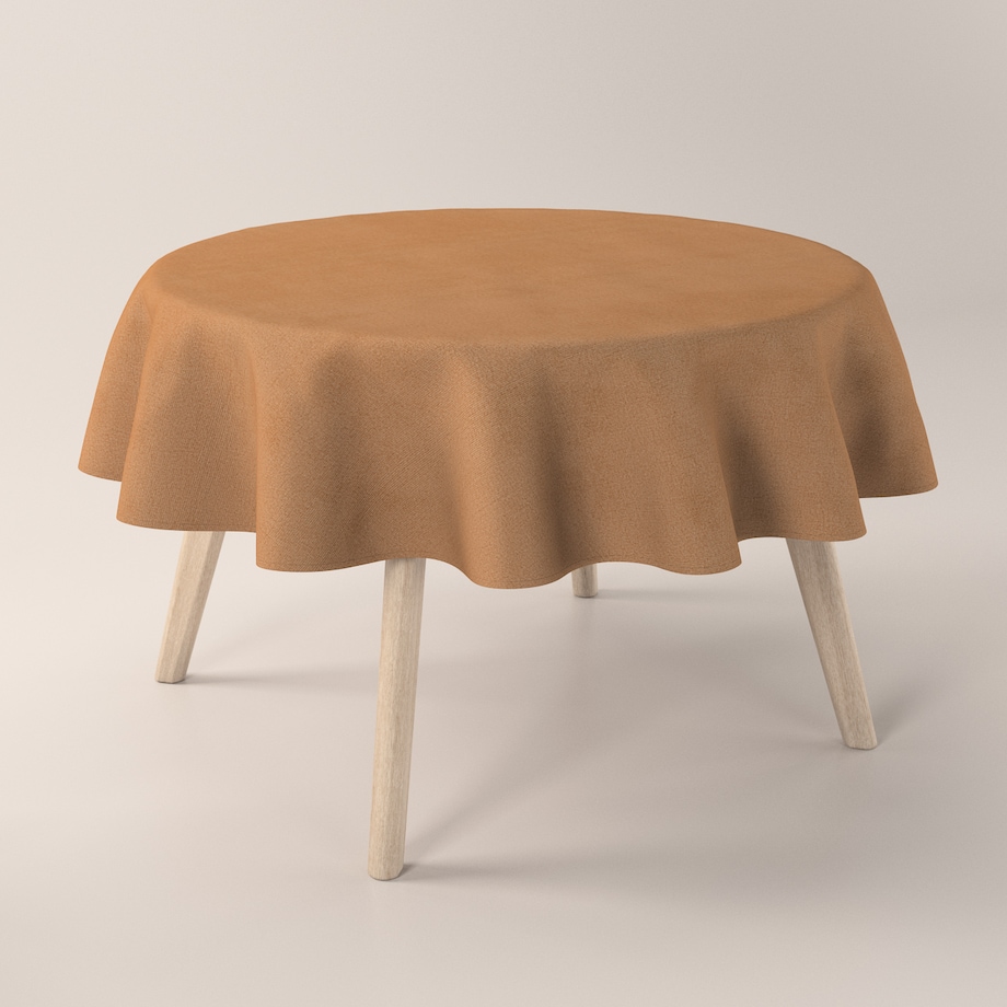 Obrus okrągły 100 x 100 cm jasny brąz