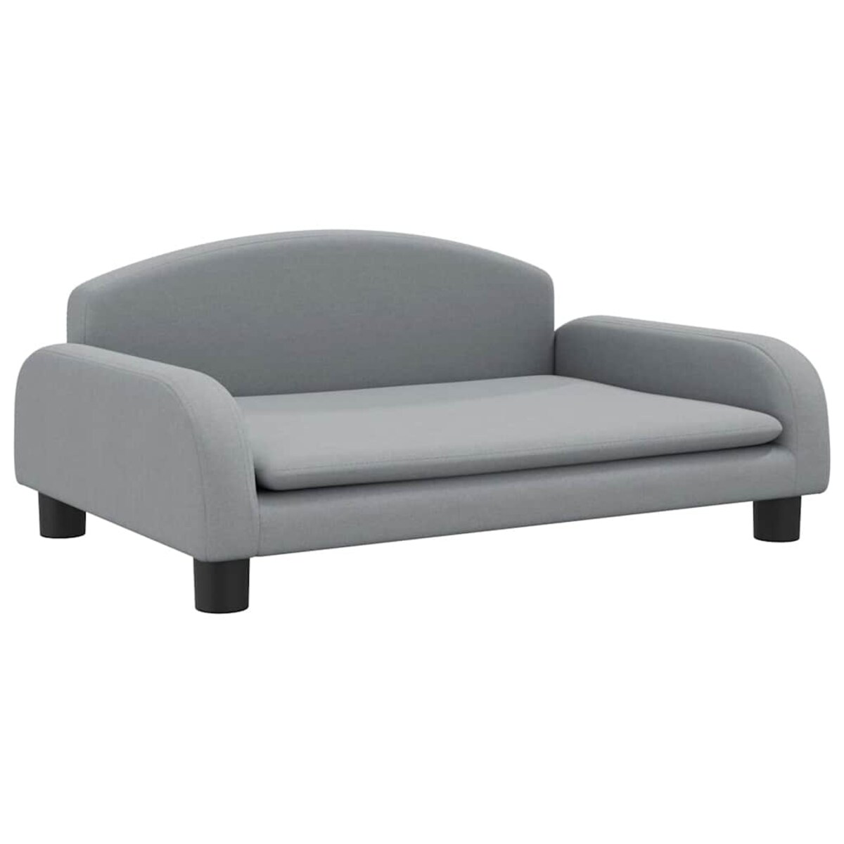 vidaXL Sofa dla dzieci, jasnoszara, 70x45x30 cm, obita tkaniną
