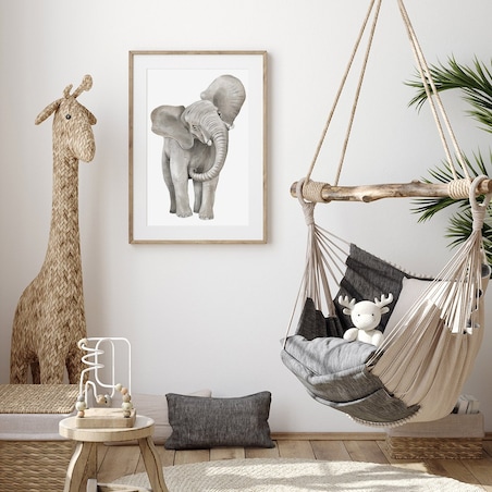 Plakat dla dzieci Słoń 30x40