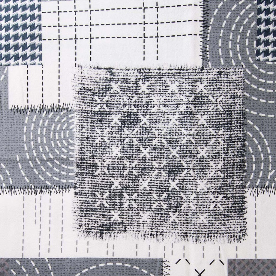 Pościel flanelowa 160x200 Ardela Grey kratka szara, Flanelove