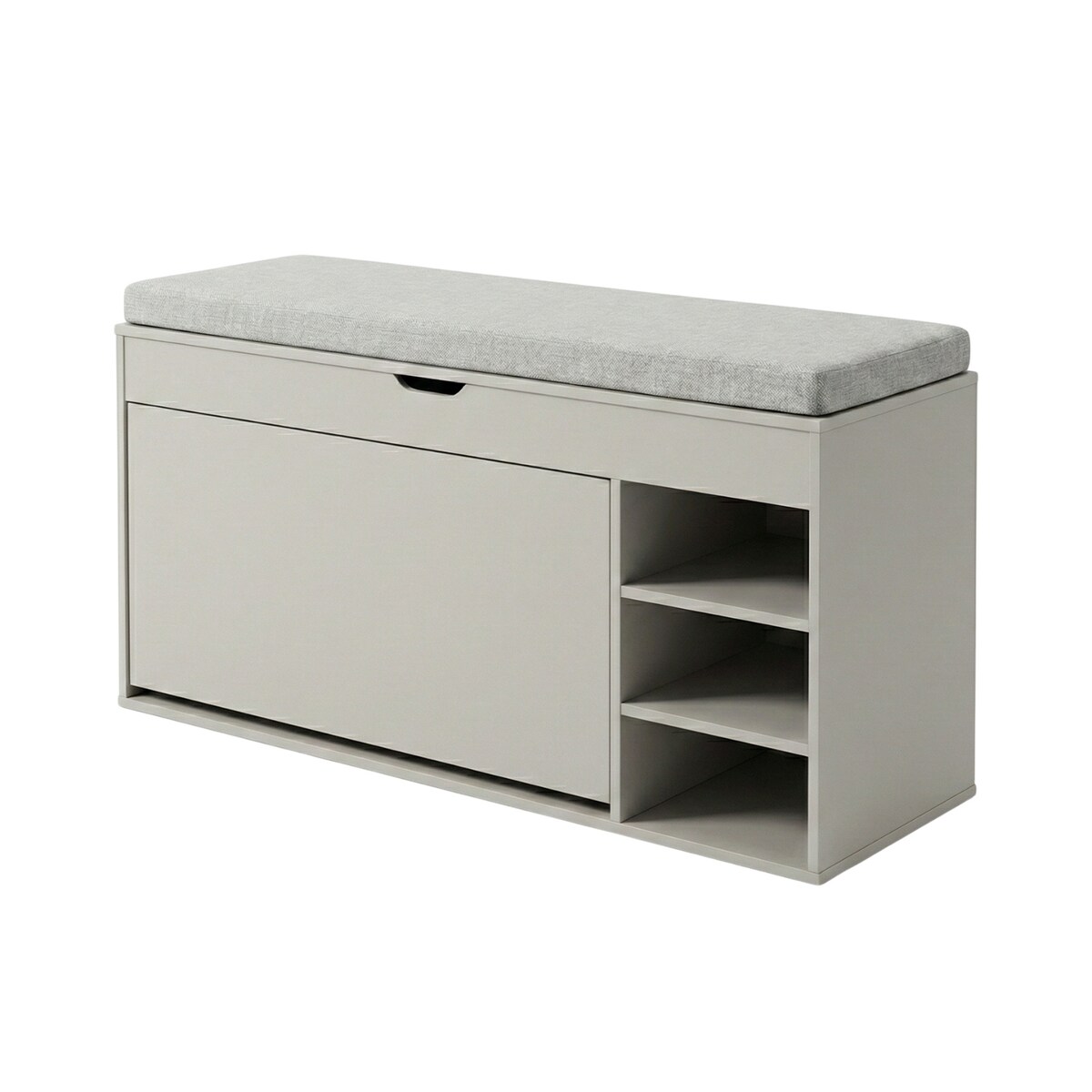 Szafka na buty z siedziskiem i wysuwanymi półkami GRADIA, 100 x 34 x 50 cm