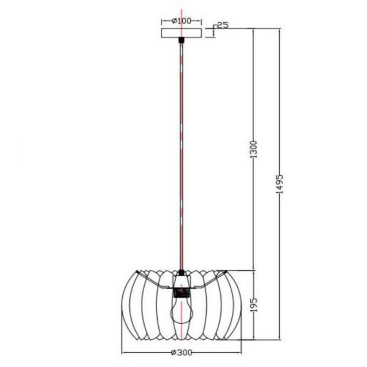 Pokojowa lampa wisząca Spencer 34445/30/36 Lucide szara
