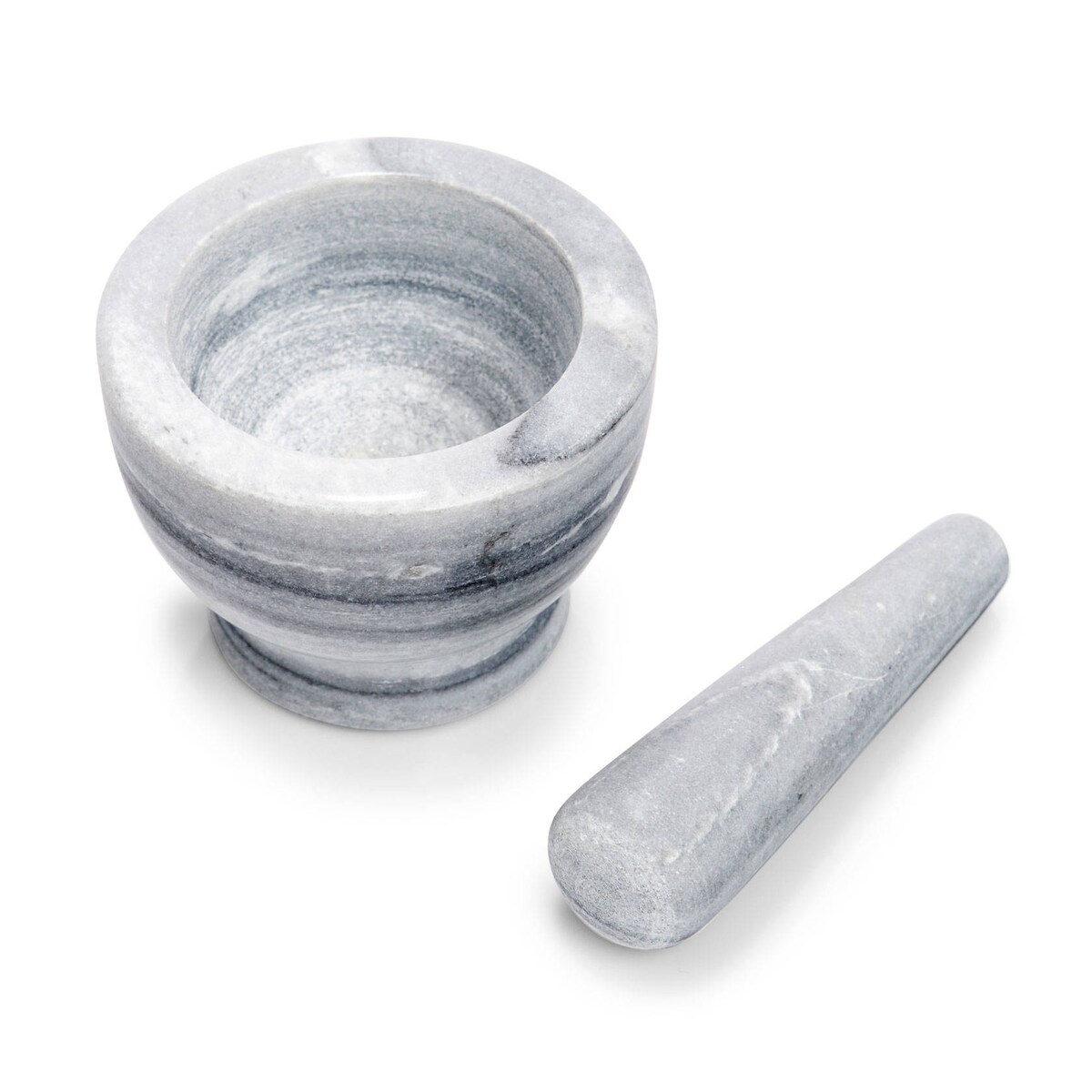 Moździerz marmurowy z tłuczkiem do ziół, naczynie kuchenne do rozdrabniania przypraw - ZELLER