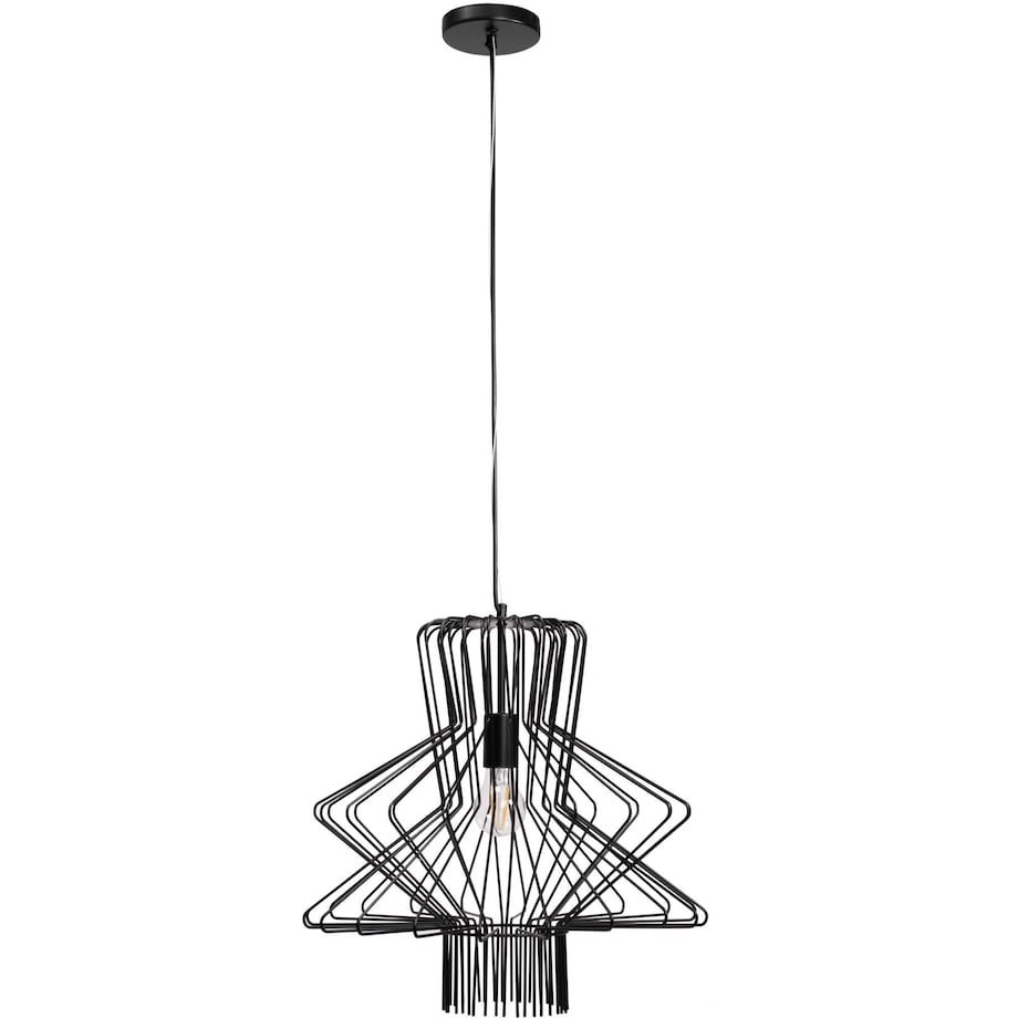 Lampa Sufitowa Wisząca App1458-1Cp Czarny, Metal