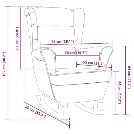 vidaXL Fotel bujany z uszak, różowy aksamit i lite drewno