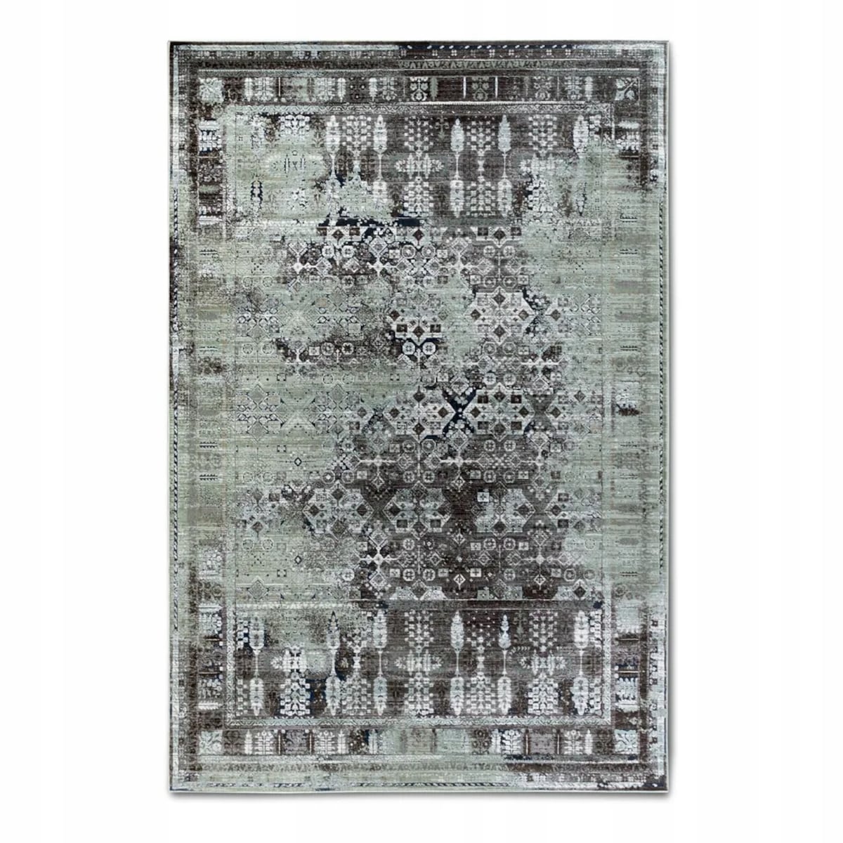 Dywan tradycyjny do salonu 155x235cm,klasyczny zielono kremowy wzór