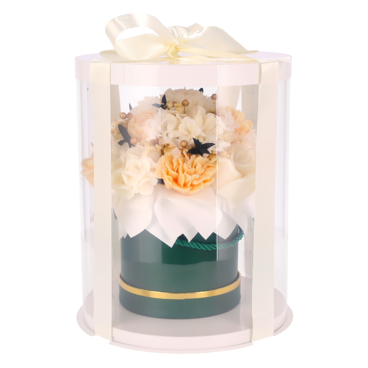 Świeca sojowa ZAPACHOWA bukiet FLOWERBOX handmade prezent CANDELA ENCANTADA