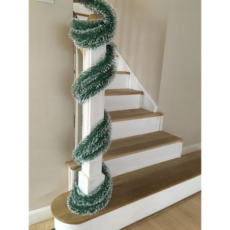 GIRLANDA CHOINKOWA biało zielona GĘSTA DUŻA na schody barierki stół łańcuch