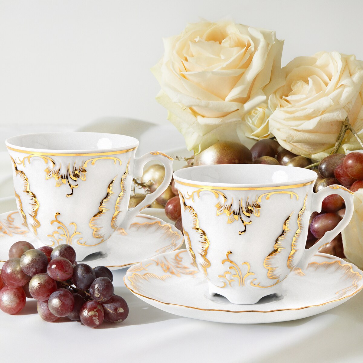 Konsimo ROCOCO ANNA Filiżanka ze spodkiem 2 szt.