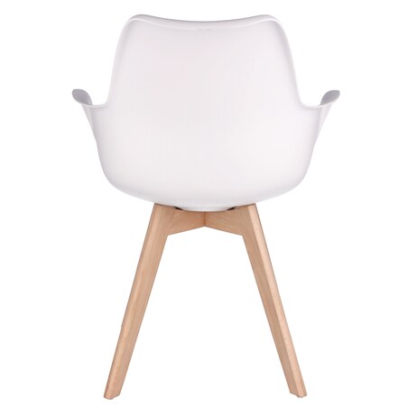 Krzesło wygodne profilowane ORLEAN białe