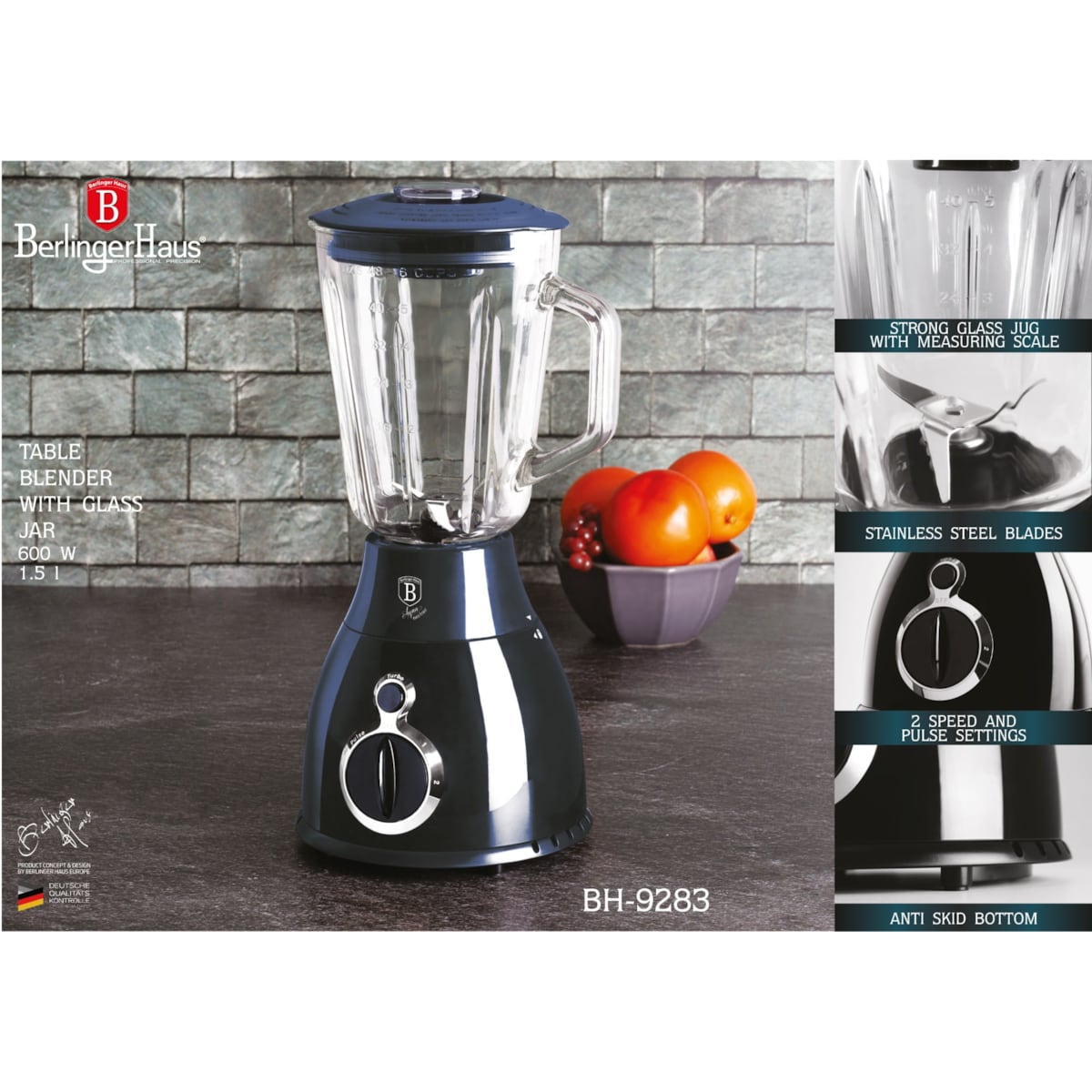 Blender kielichowy 1.5L BERLINGER HAUS Aquamarine