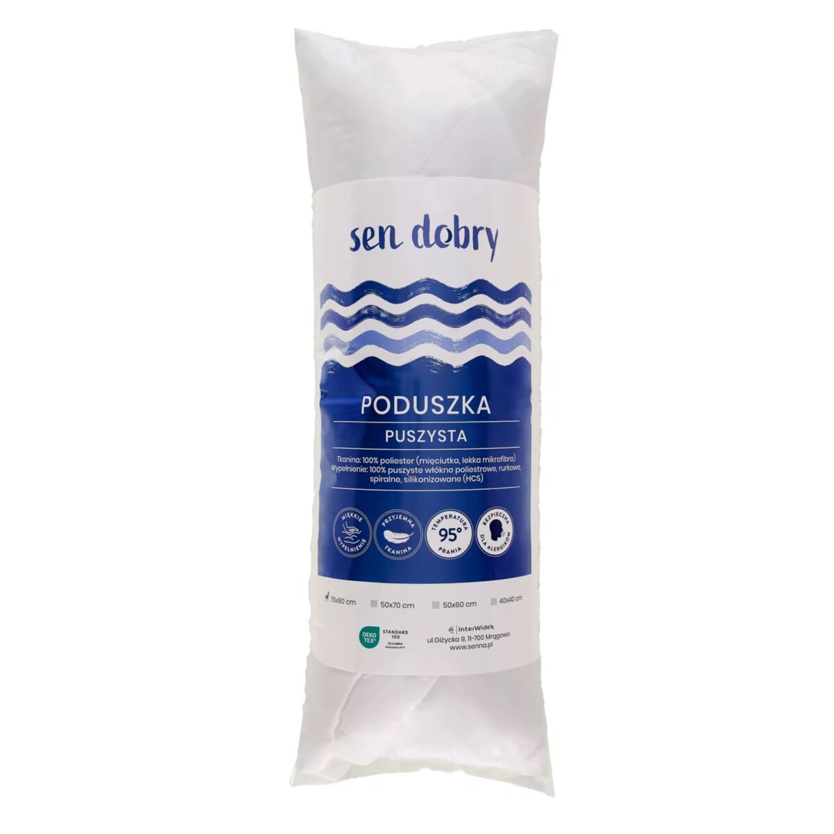 Poduszka SEN DOBRY PUSZYSTA 50x60cm | Senna Home